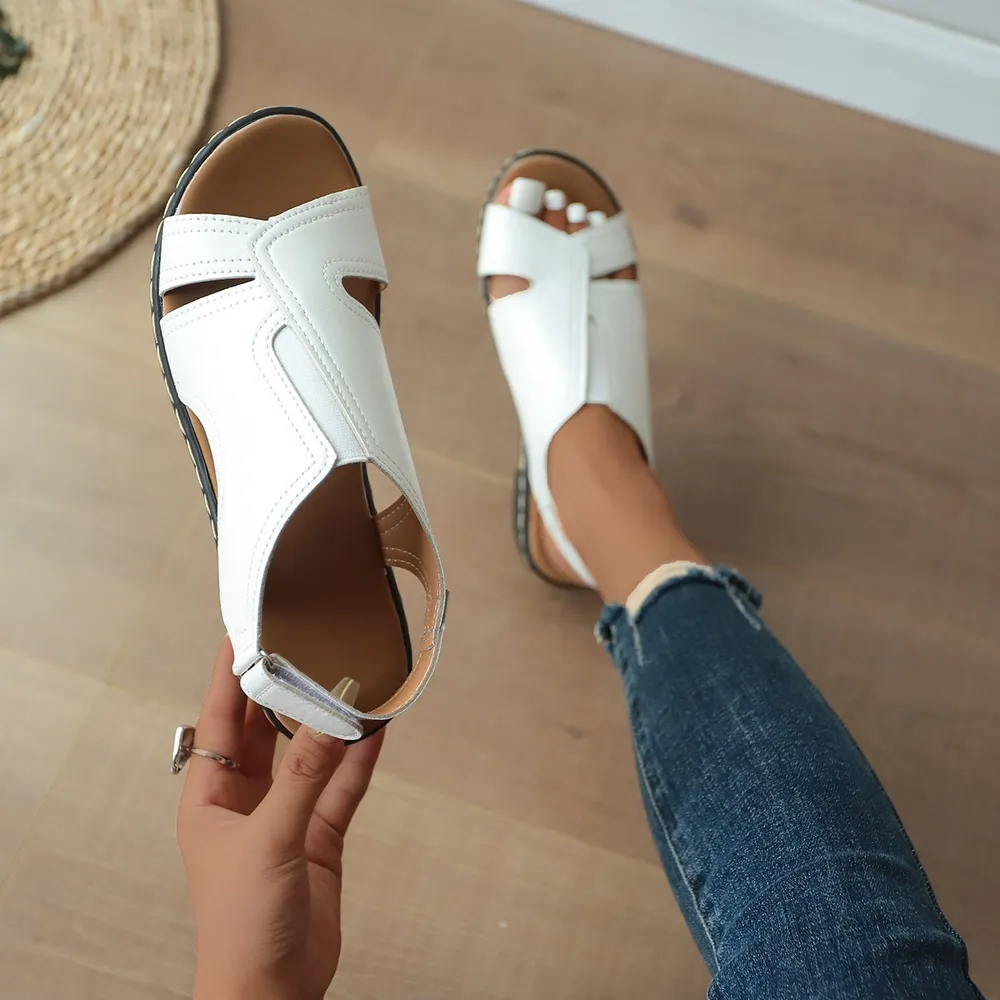 Cutout PU Leather Sandals, image 5