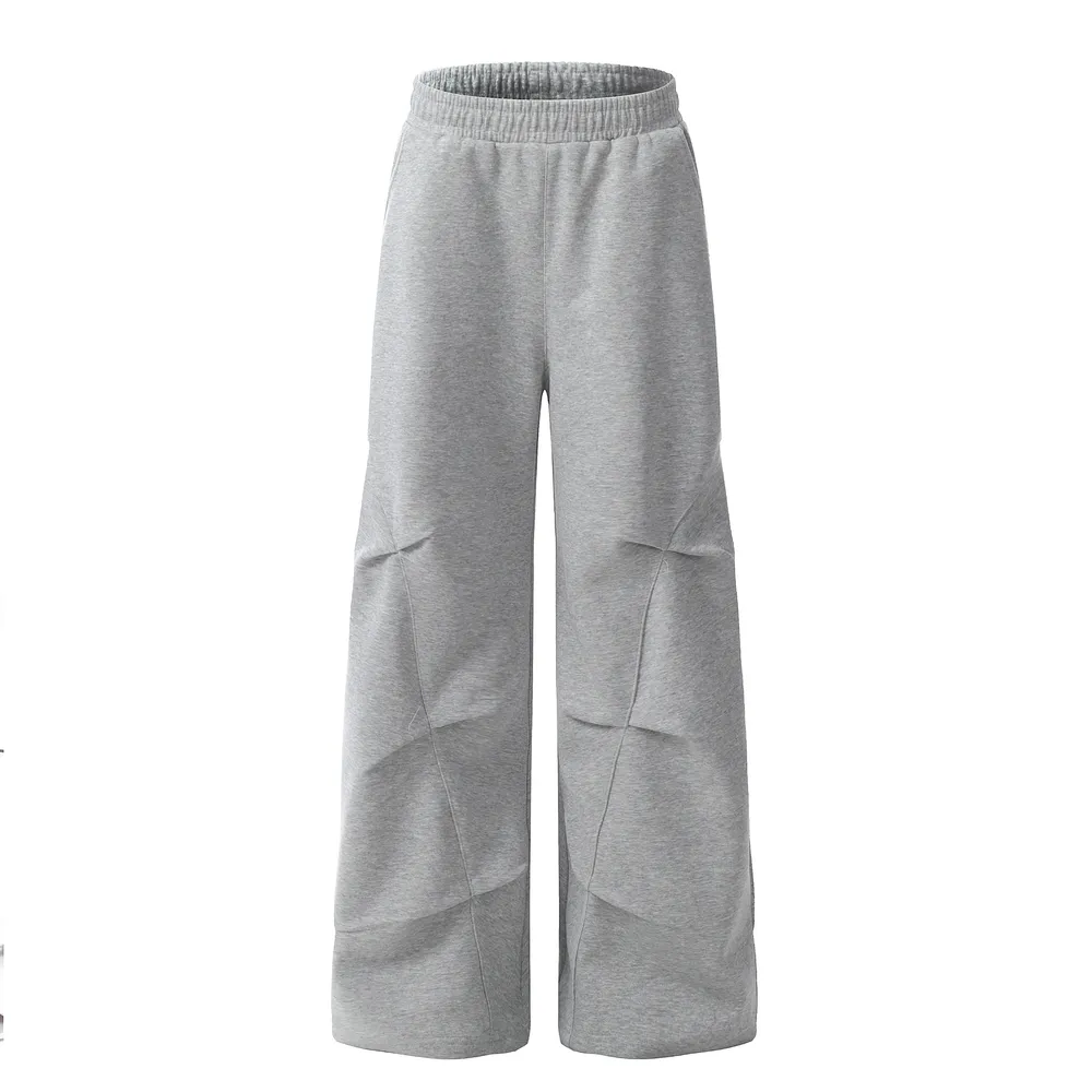 Men's Elastic Waist Wide Leg Sweatpants, image 2