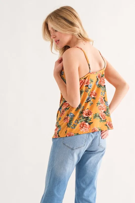 Floral Printed Casual Tank Top, image 5