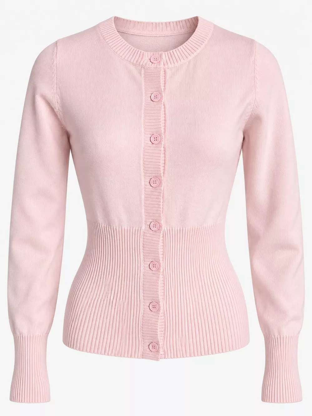 Slim-Fit Ribbed Knit Button-Down Cardigan, image 12