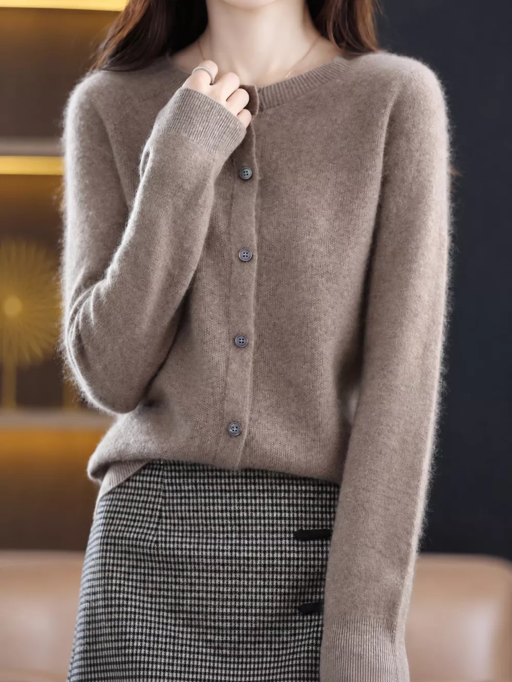 Button-Down Long Sleeve Cardigan, image 2
