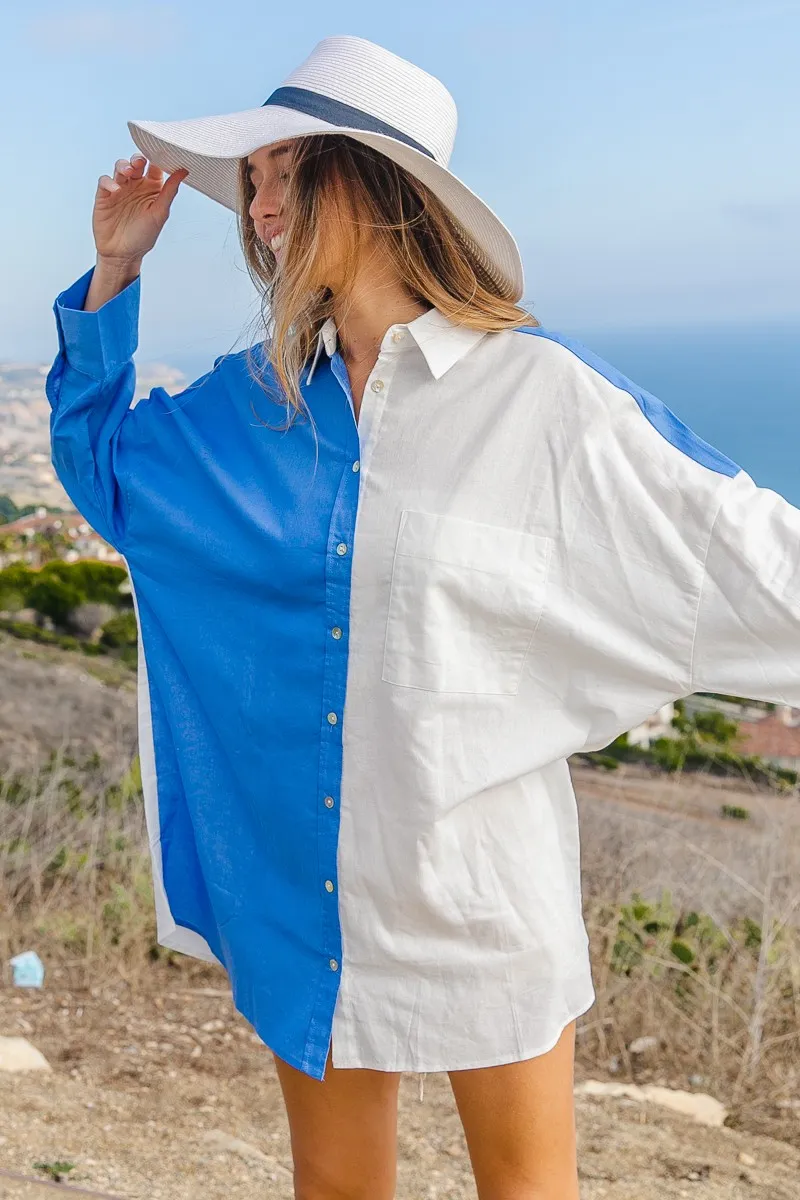 Oversized Color Block Shirt, image 2