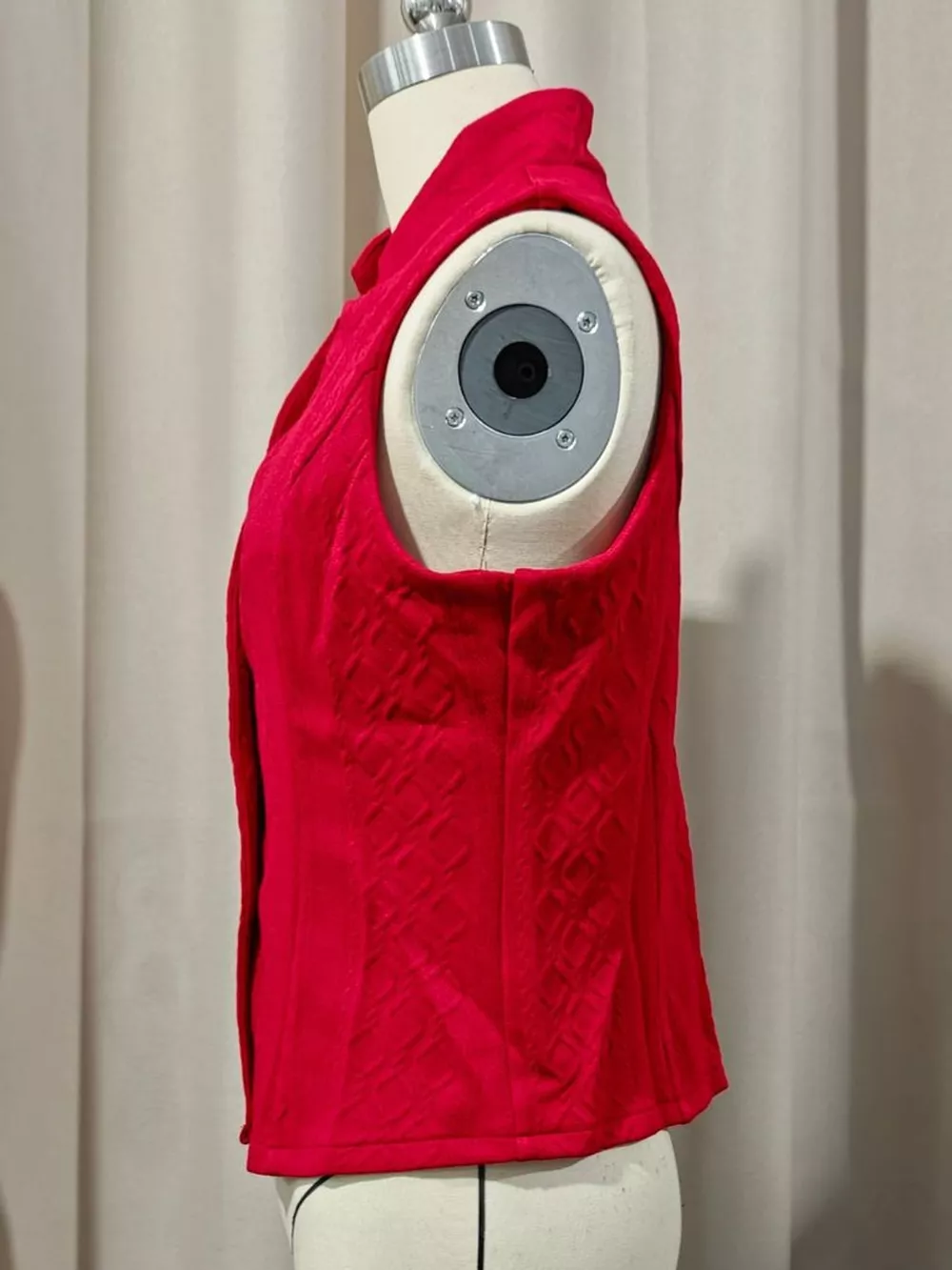 Textured Slim-Fit Button-Down Vest Coat, image 18