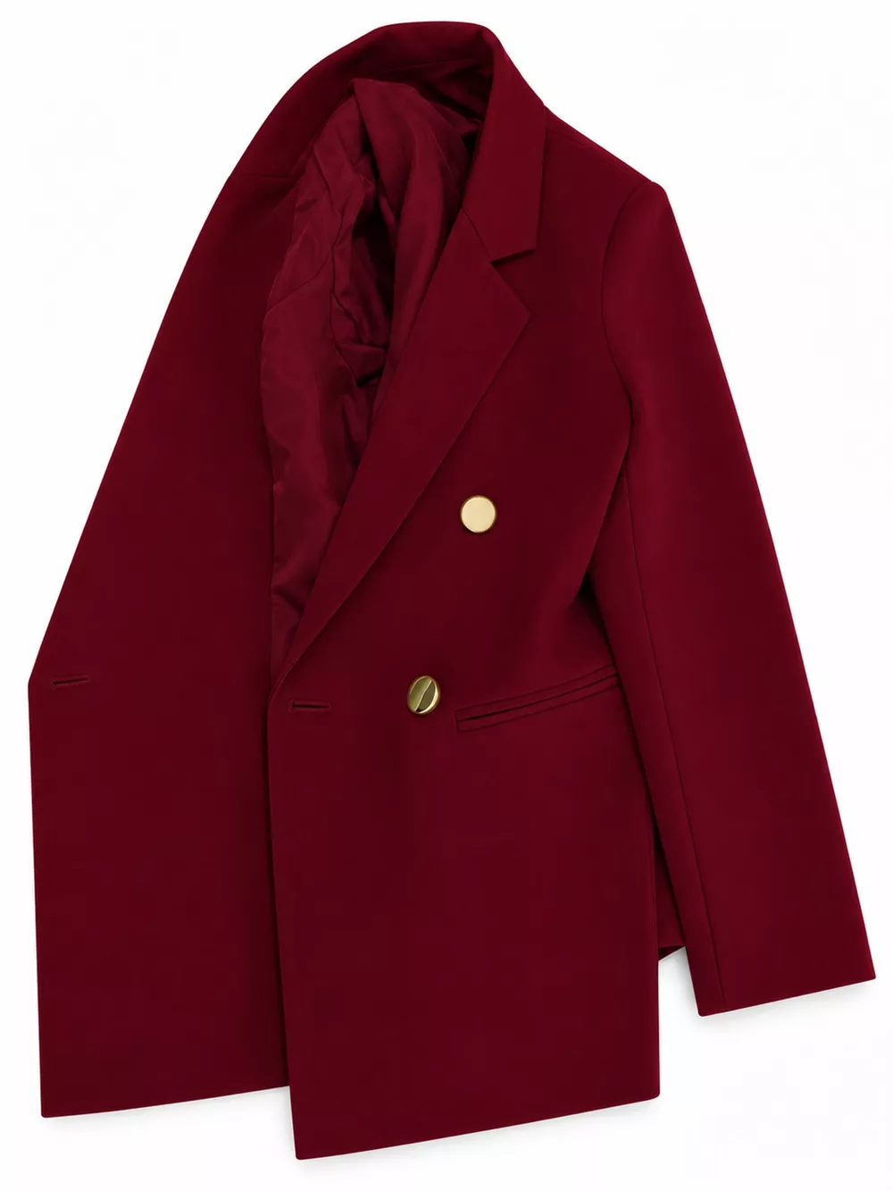 Full Size Minimalist Double-Breasted White Blazer Plus Size, image 37