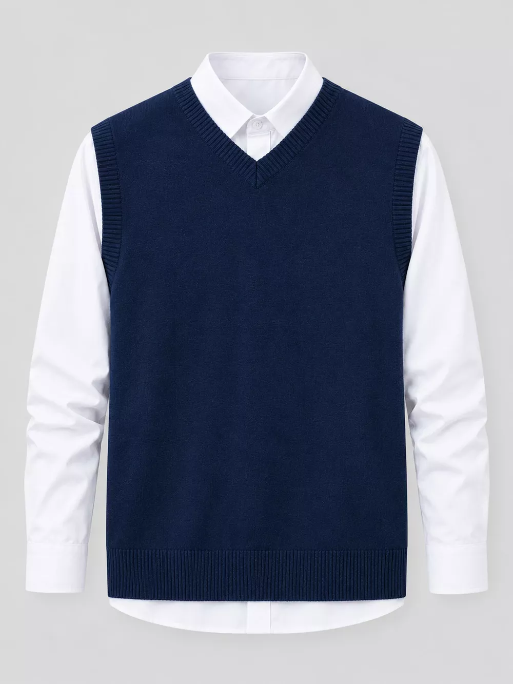 Men's Plus Size V-Neck Sweater Vest, image 19