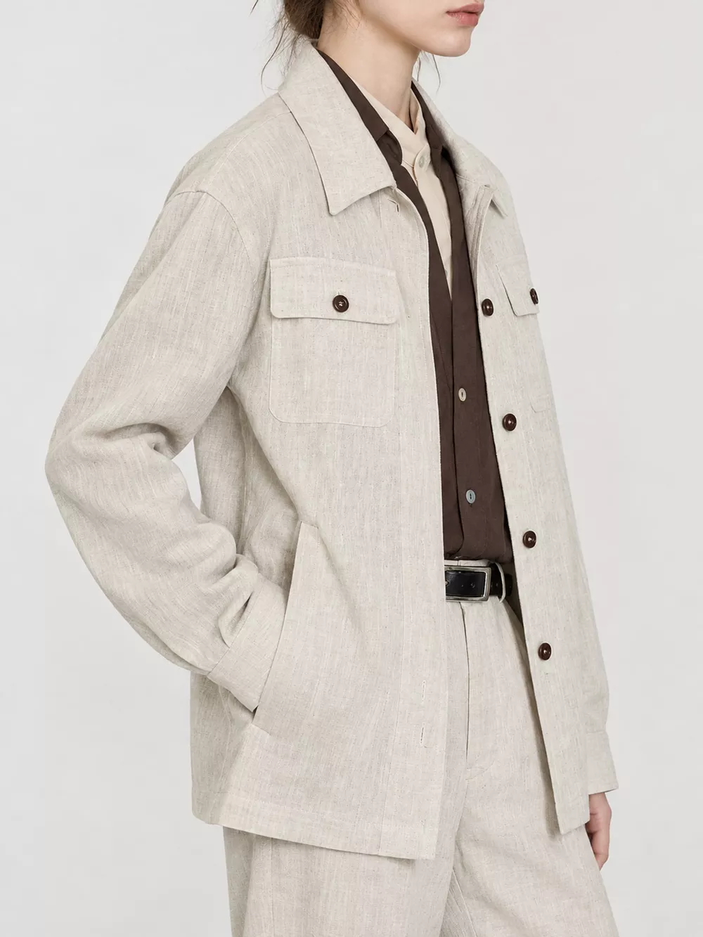 Button Up Long Sleeve Shacket, image 15