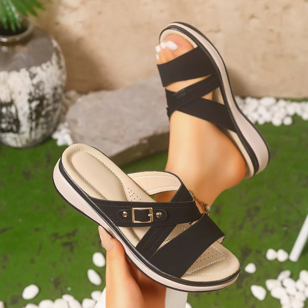 Open Toe Wedge Sandals, image 4