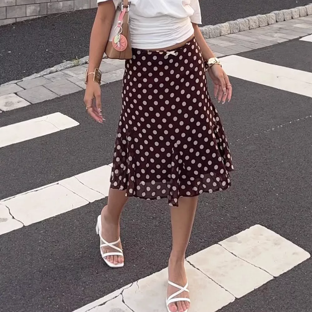 Polka Dot Midi Skirt, image 5