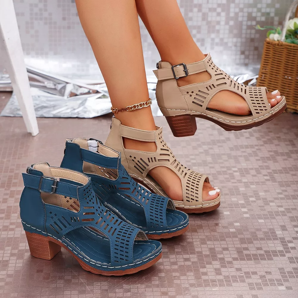 Open Toe Block Heels Sandals, image 2