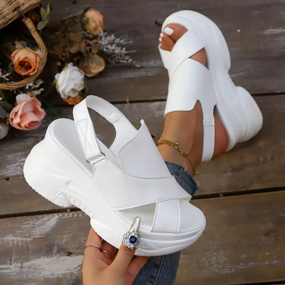 Open Toe Wedge Sandals, image 4