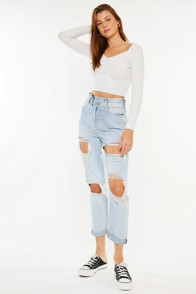 Open Pack Paperbag Mom Jeans, image 5