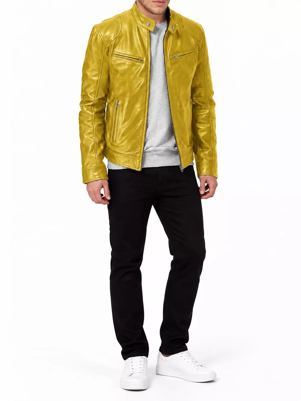 Men's Full Size Faux Leather Zip Up Jacket Plus Size, image 77