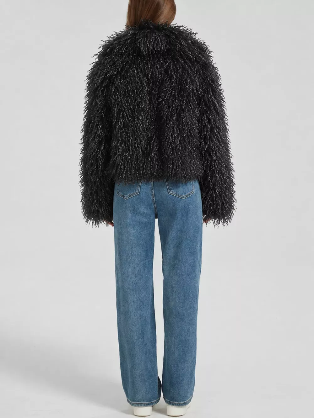 Faux Fur Open-Front Cropped Outerwear, image 18