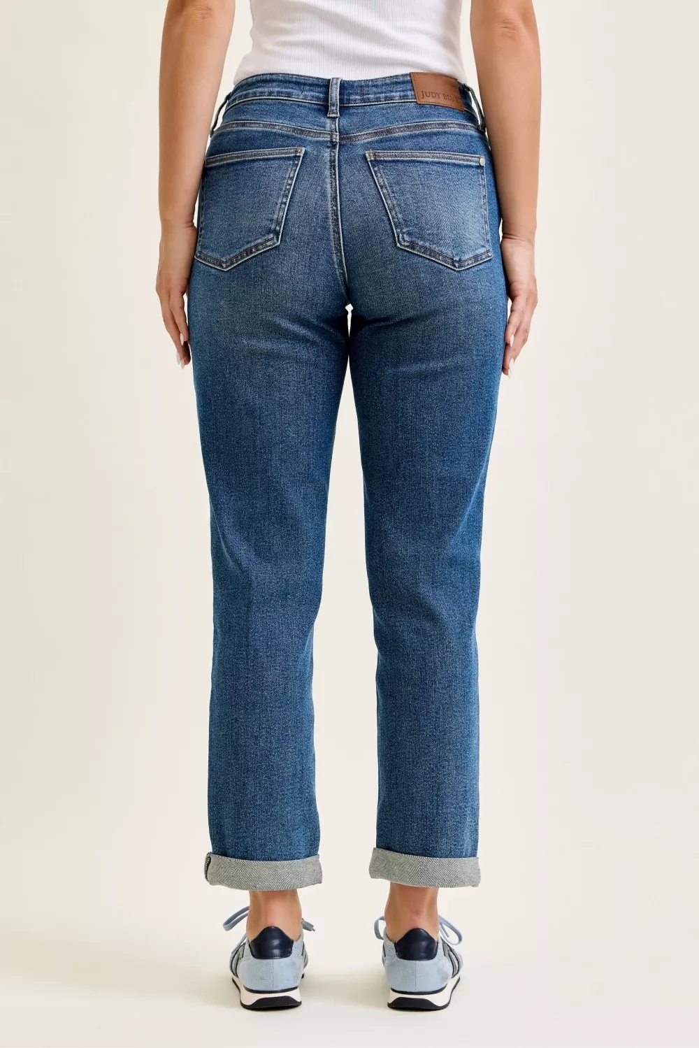 Mid Rise Boyfriend Embroidered Repair Patch Jeans, image 3