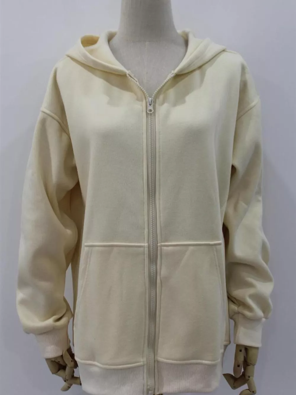 Full Size Zip-Up Dropped Shoulder Hoodie Plus Size, image 20