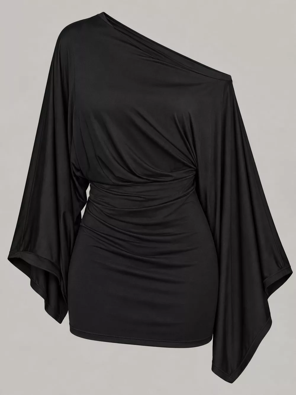 One-Shoulder Draped Bodycon Mini Dress, image 16