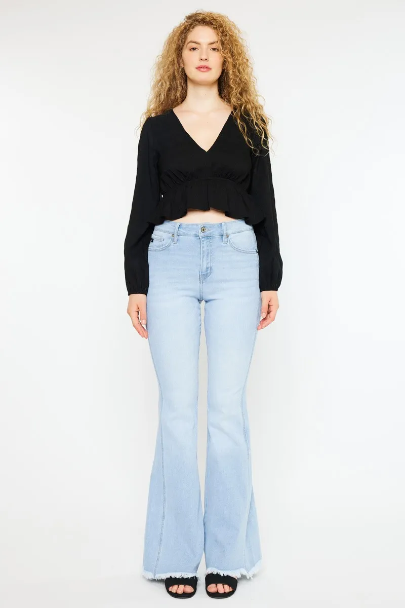 High Rise Curvy Flare Jeans