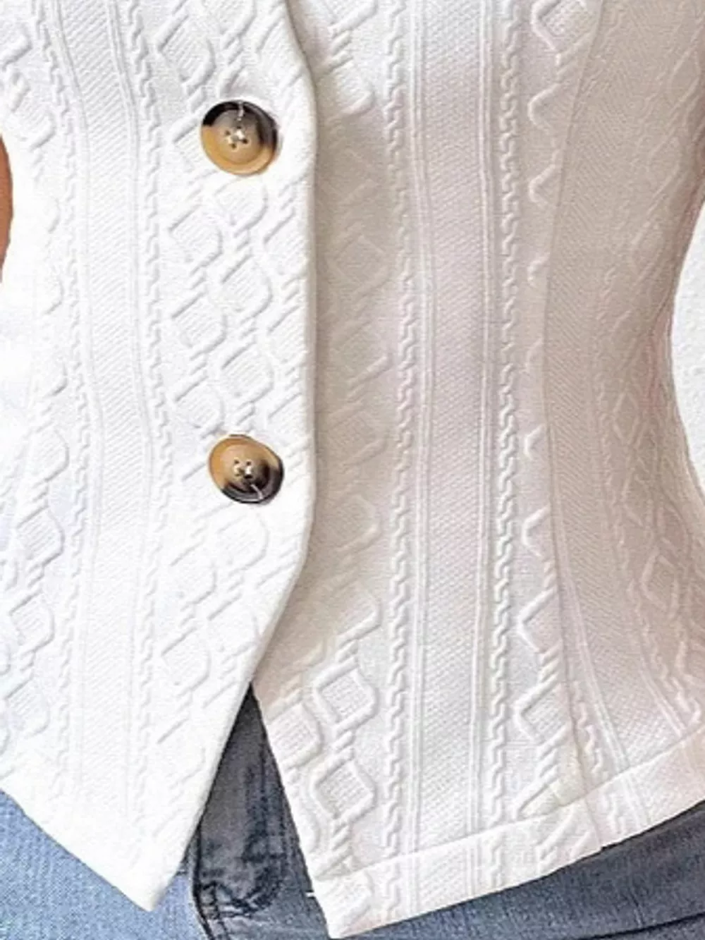 Textured Slim-Fit Button-Down Vest Coat, image 24