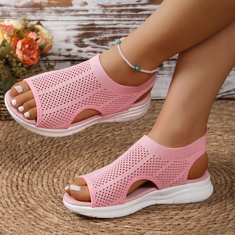 Breathable Mesh Open Toe Sandals, image 8