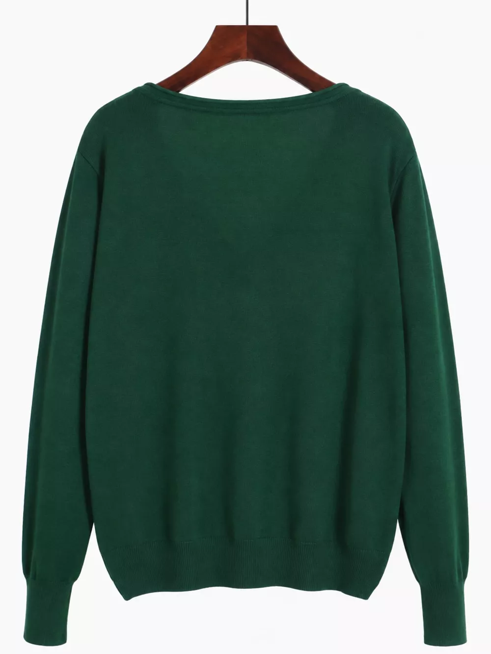 Classic V-Neck Button-Down Knit Cardigan, image 86