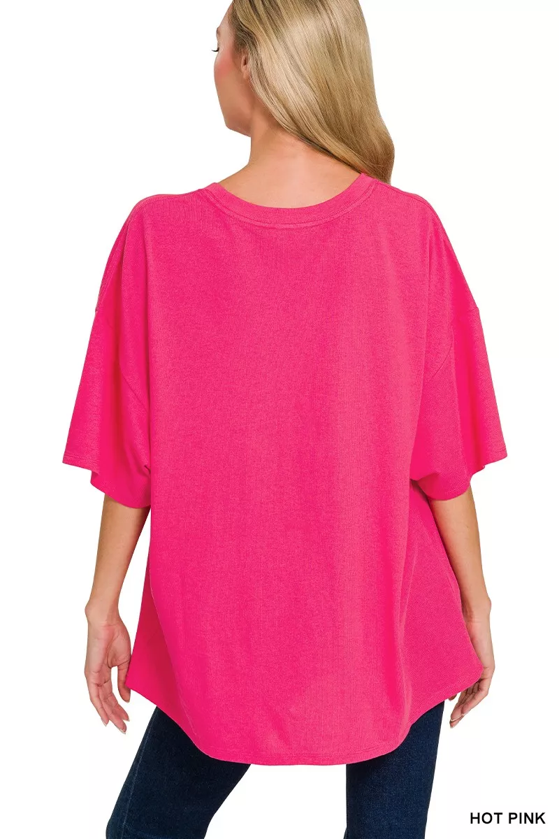 Cotton Short Sleeve Oversized Tunic Tee, image 2