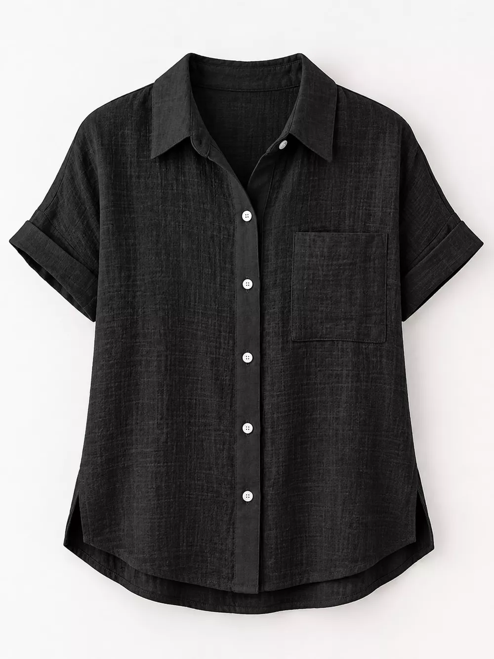 Full Size Button Up Short Sleeve Shirt Plus Size, image 9