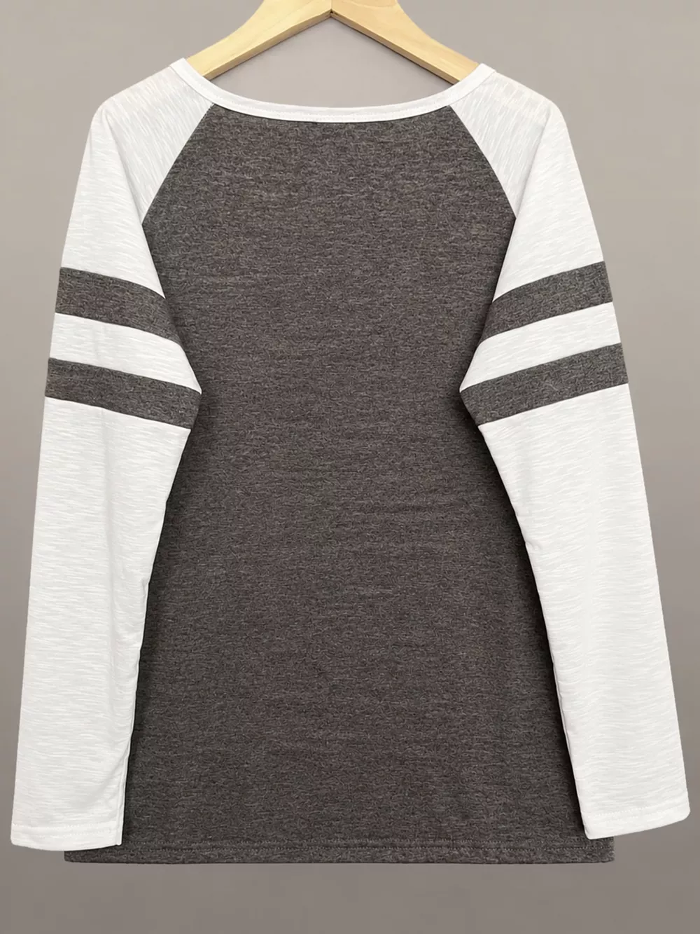 Full Size Color-Block Raglan Sleeve Striped T-Shirt Plus Size, image 14