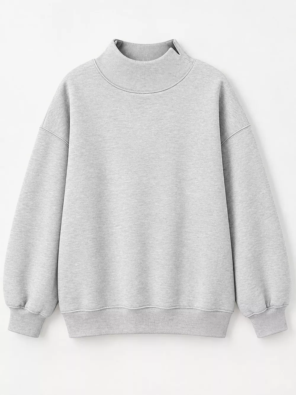 Oversized Mock Neck Long Sleeve Sweatshirt, image 7