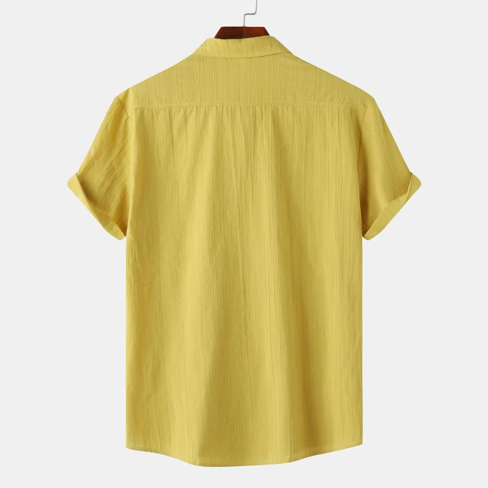 Men's Short Sleeve Button Down Shirt with Chest Pocket, image 24