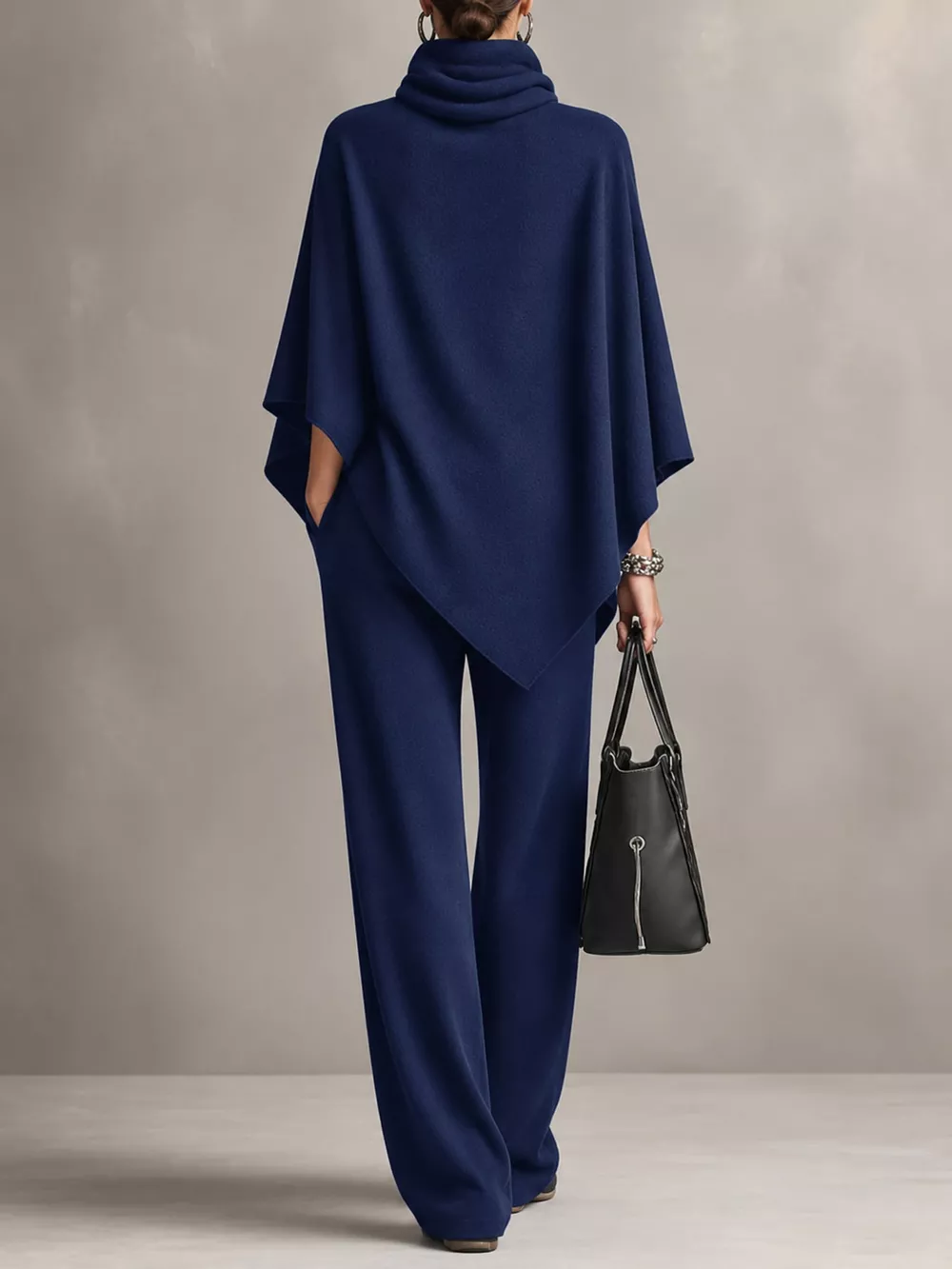 Full Size Turtleneck Poncho and Wide-Leg Pants Set Plus Size, image 21