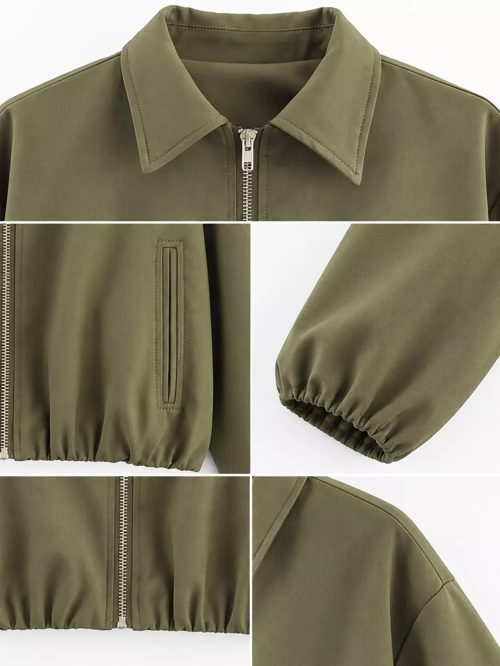 Cropped Zip-Up Jacket, image 17