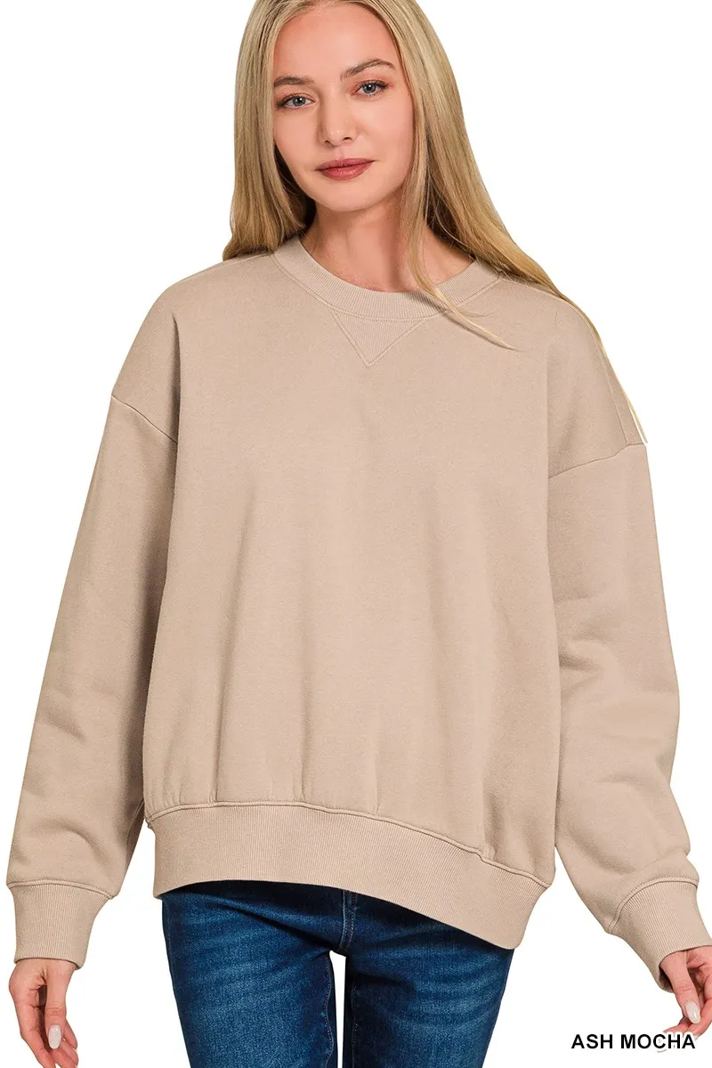 Fleece Long Sleeve Sweatshirts & Shorts Set, image 3