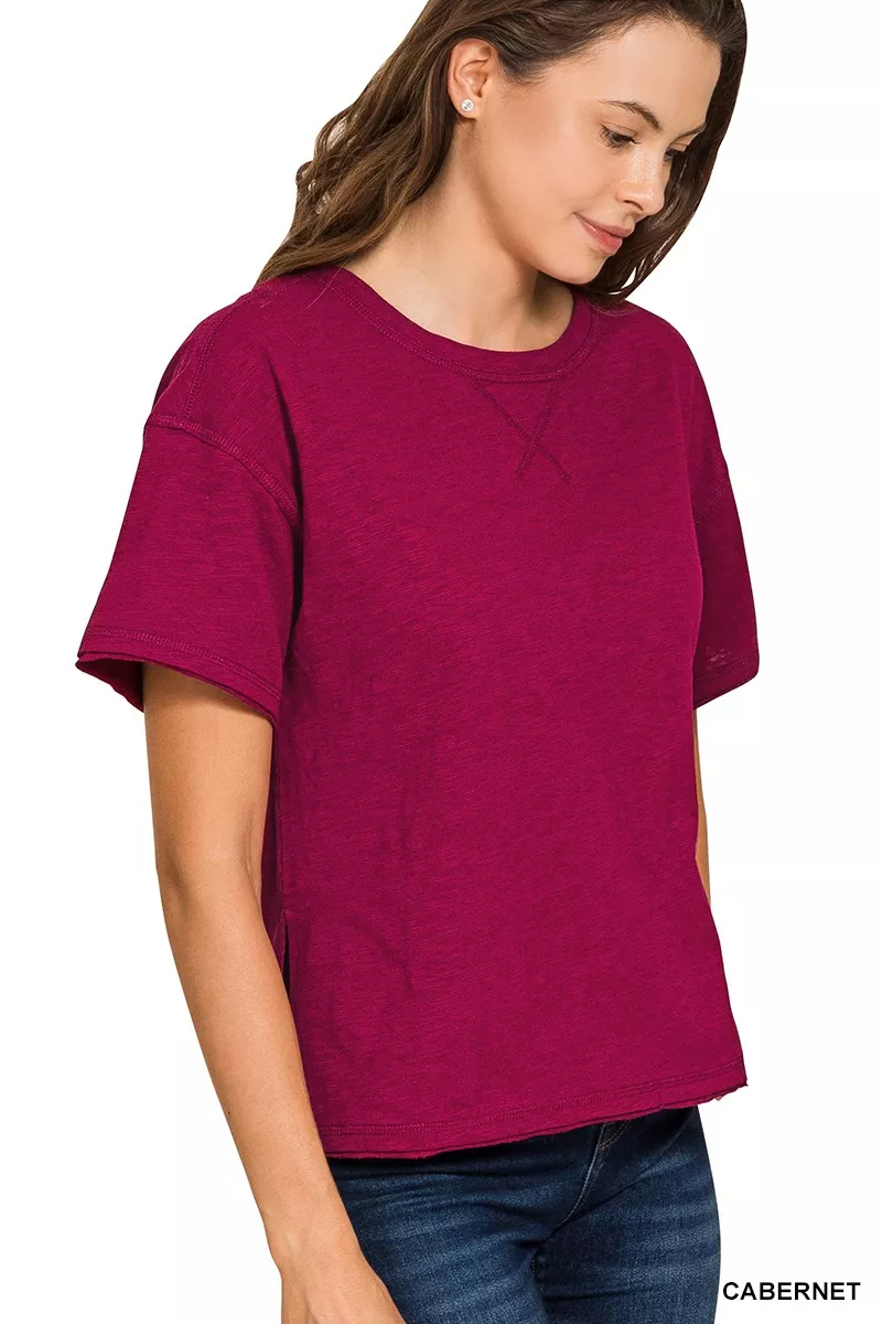 Cotton Slub Short Sleeve Tee, image 3