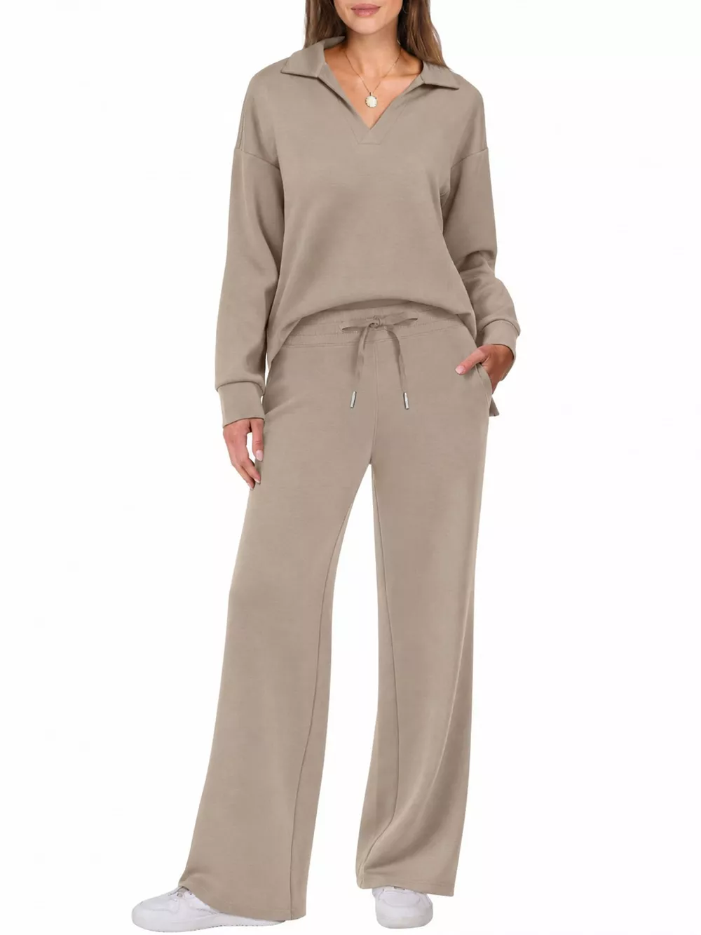 Dropped Shoulder Top and Pants Set, image 46