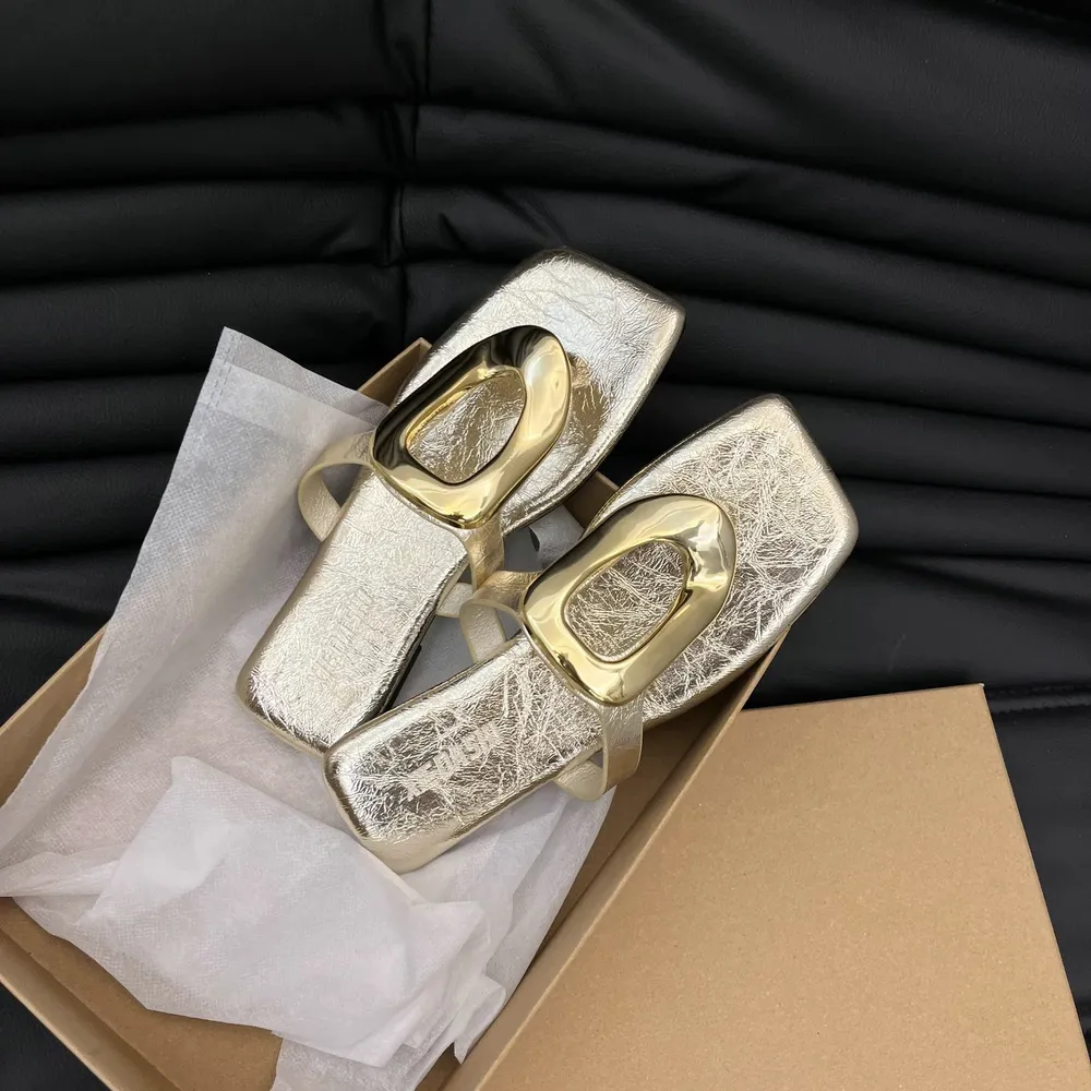 Square Toe Post Metal Sandals, image 6