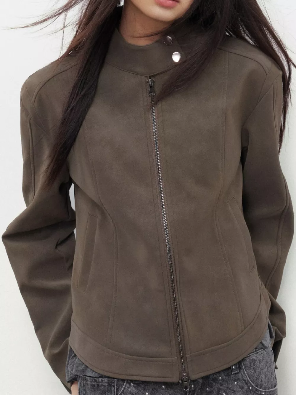 Zip Up Cropped Jacket