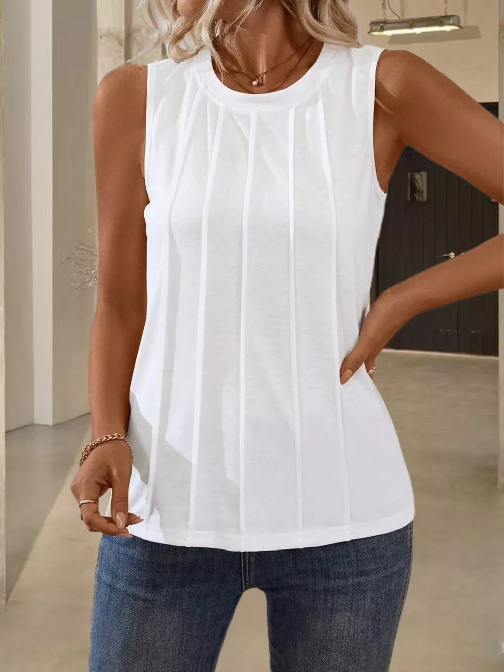 Round Neck Tank Top, image 5