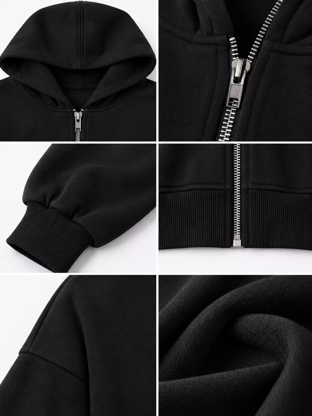 Zip-Up Cropped Hoodie, image 5