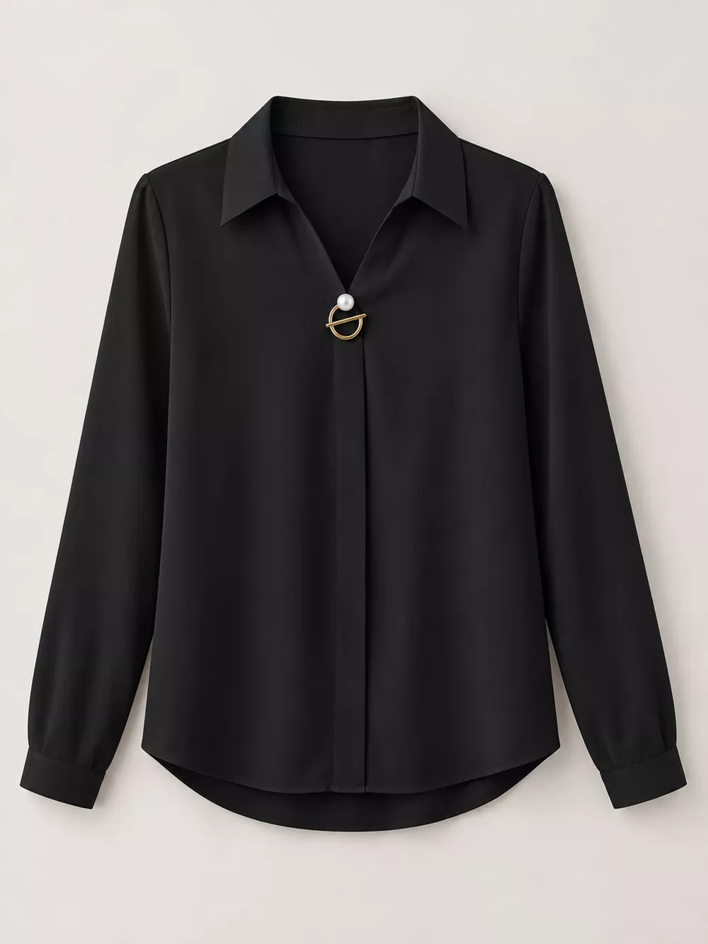 Long Sleeve Satin Blouse, image 10
