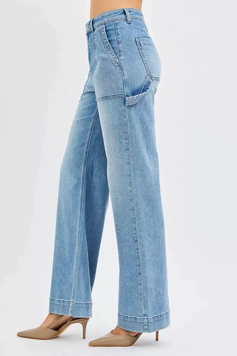 Full Size High Rise Straight Leg Jeans with Front Pockets Plus Size, image 5