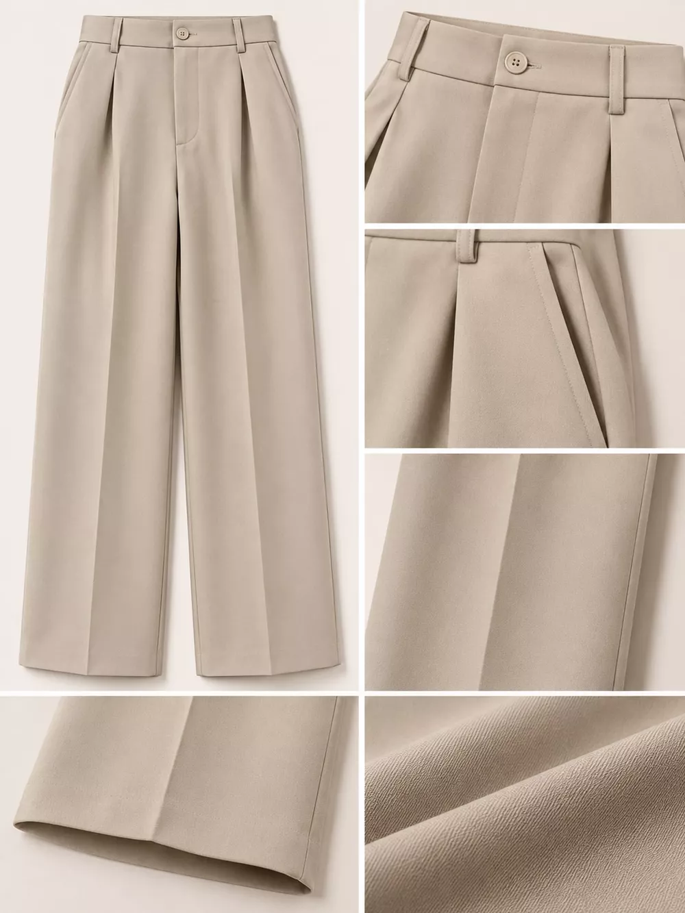 High-Waisted Pleated Wide-Leg Pants, image 17