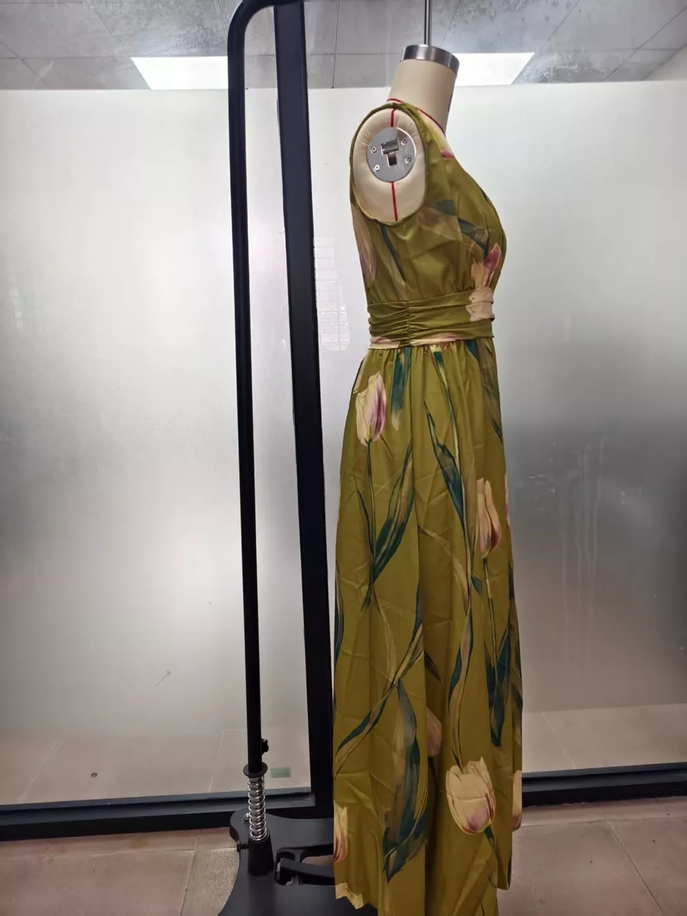 Full Size Sleeveless Floral Print Maxi Dress Plus Size, image 7