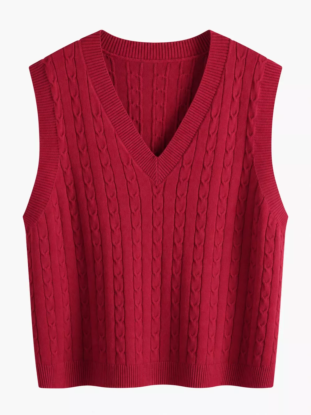 Plus Size Cable Knit Sweater Vest, image 25