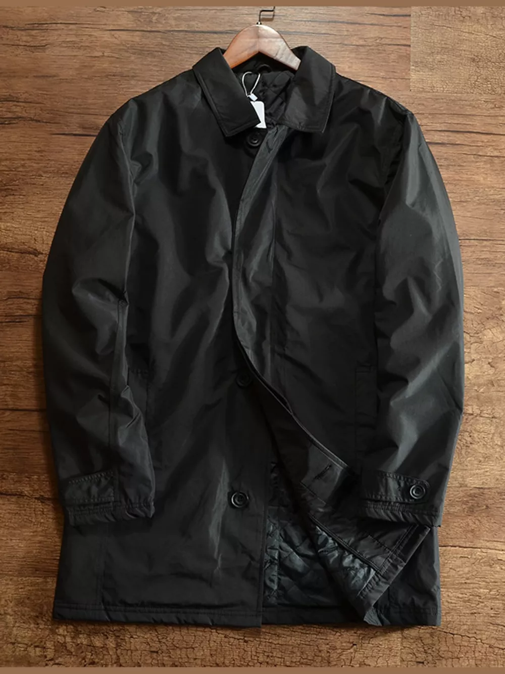 Men's Button Up Long Sleeve Trench Coat, image 5