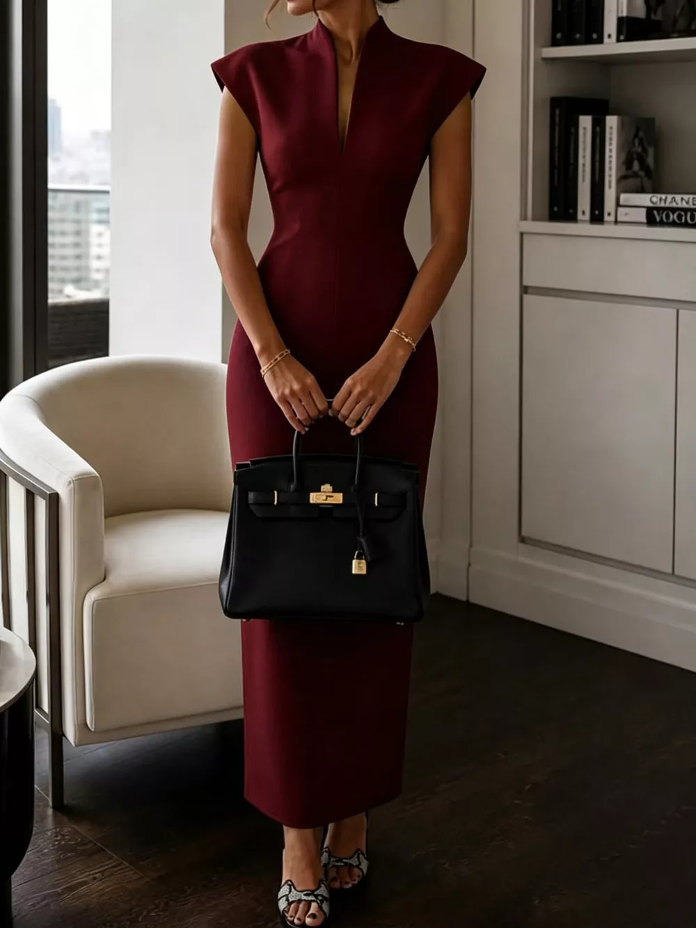 Slit Sleeveless Bodycon Midi Dress, image 22
