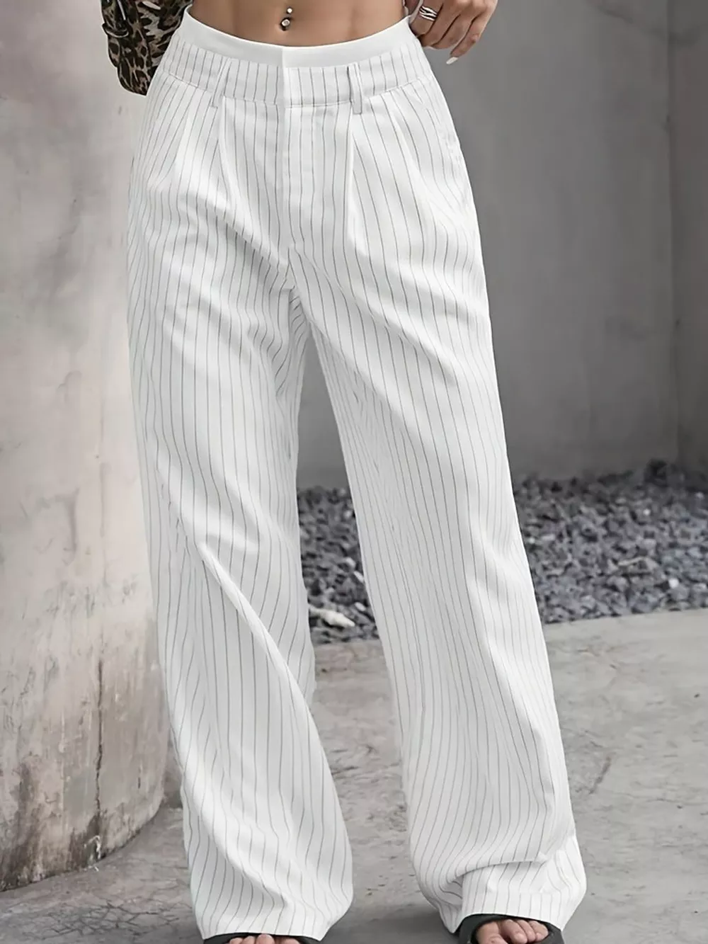 Striped Wide-Leg Pants, image 7