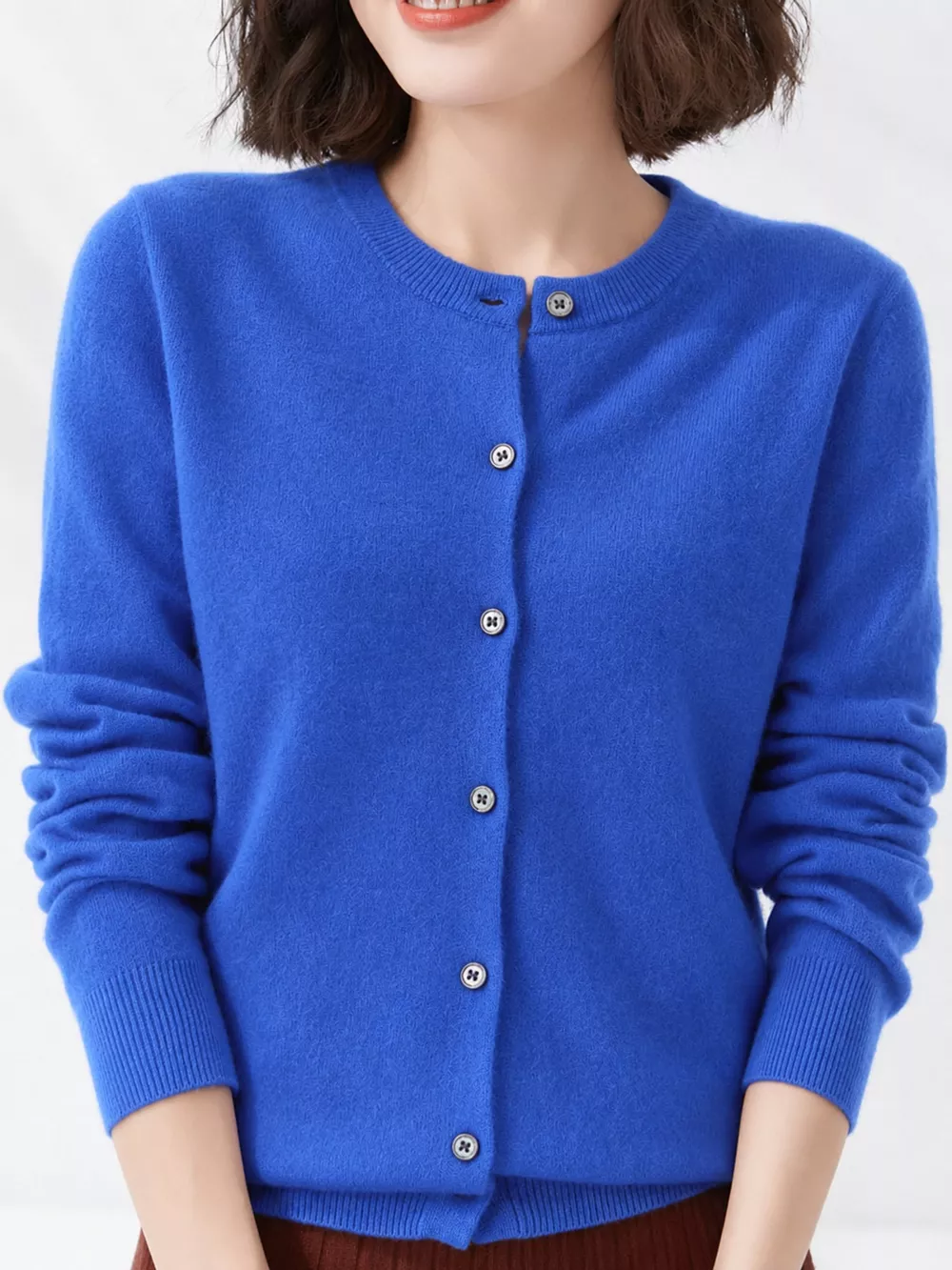 Crew Neck Button-Down Cardigan, image 93