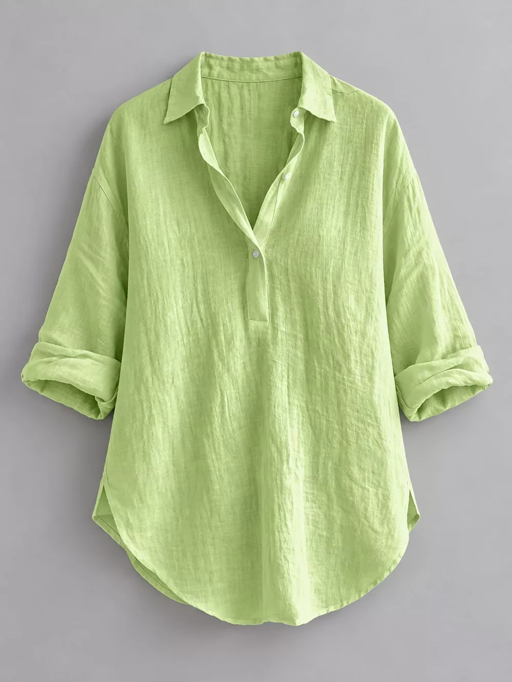 Collared Neck Long Sleeve Blouse, image 10