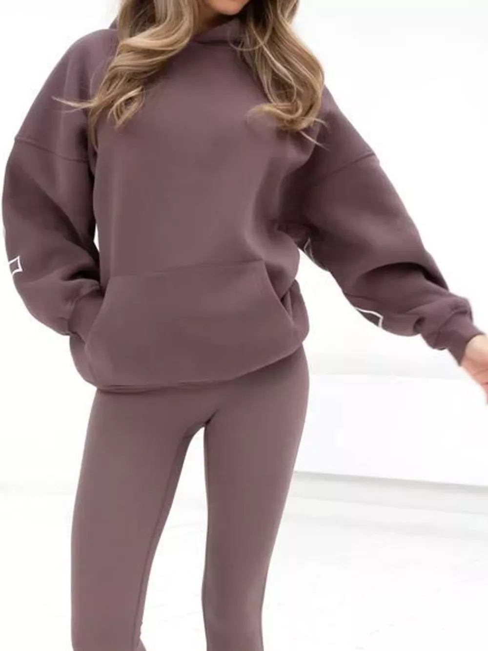 Letter Back Hoodie with Kangaroo Pocket, image 20
