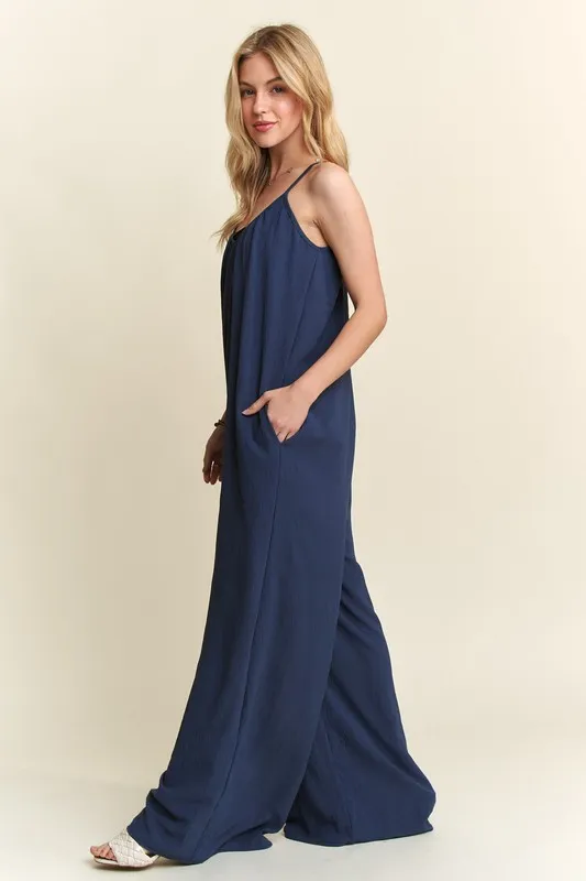 Wide Leg Casual Cami Jumpsuit, image 4